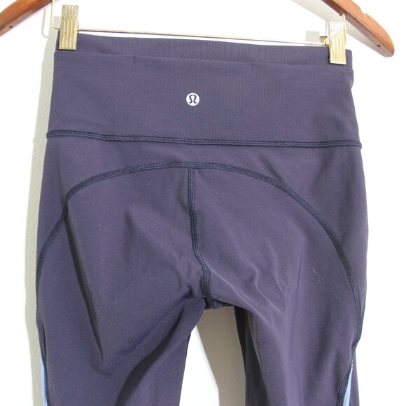 Lululemon Mix & Mesh Crop Leggings 21" Midnight Navy Moroccan Blue Light Horizon - Picture 7 of 12